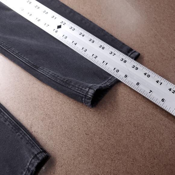 American Eagle Mom Jeans Women's 6 Black Distressed Destroyed Comfort Denim - Picture 6 of 12